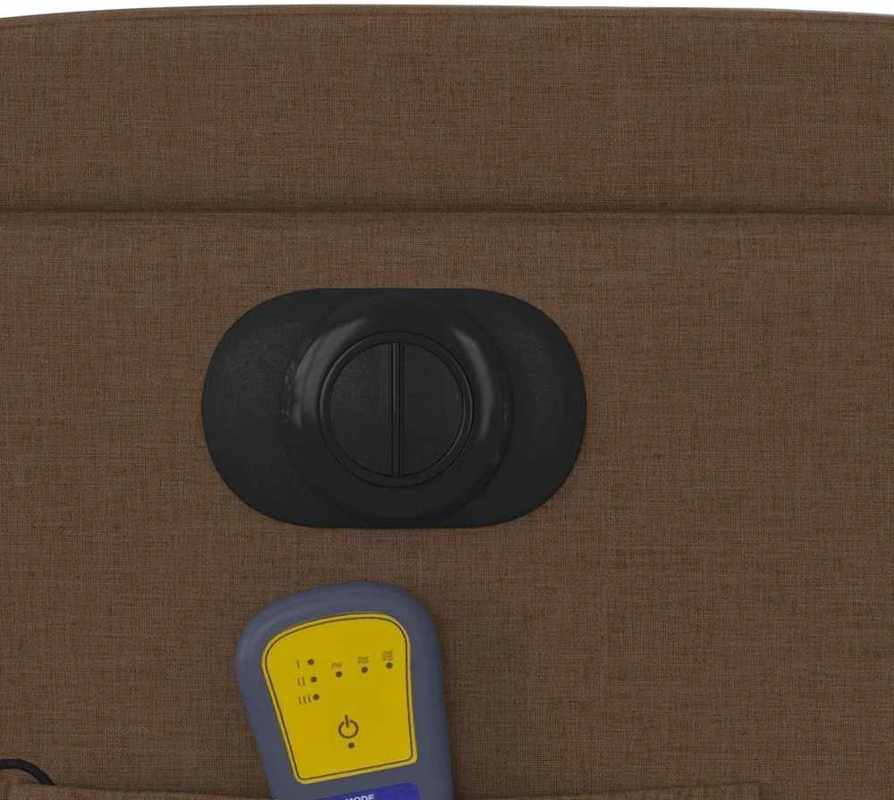 Fotelis Atsistojantis elektrinis masažinis krėslas, rudas, audinys