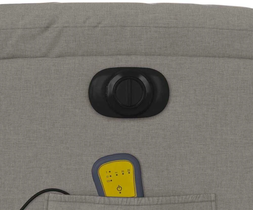 Fotelis Atsistojantis elektrinis masažinis krėslas, taupe, audinys