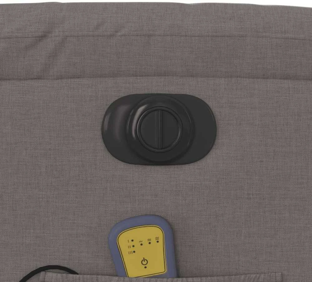Fotelis Atsistojantis elektrinis masažinis krėslas, taupe, audinys