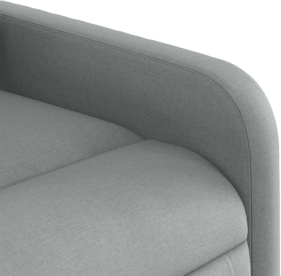 Fotelis Atsistojantis masažinis krėslas, šviesiai pilkas, audinys