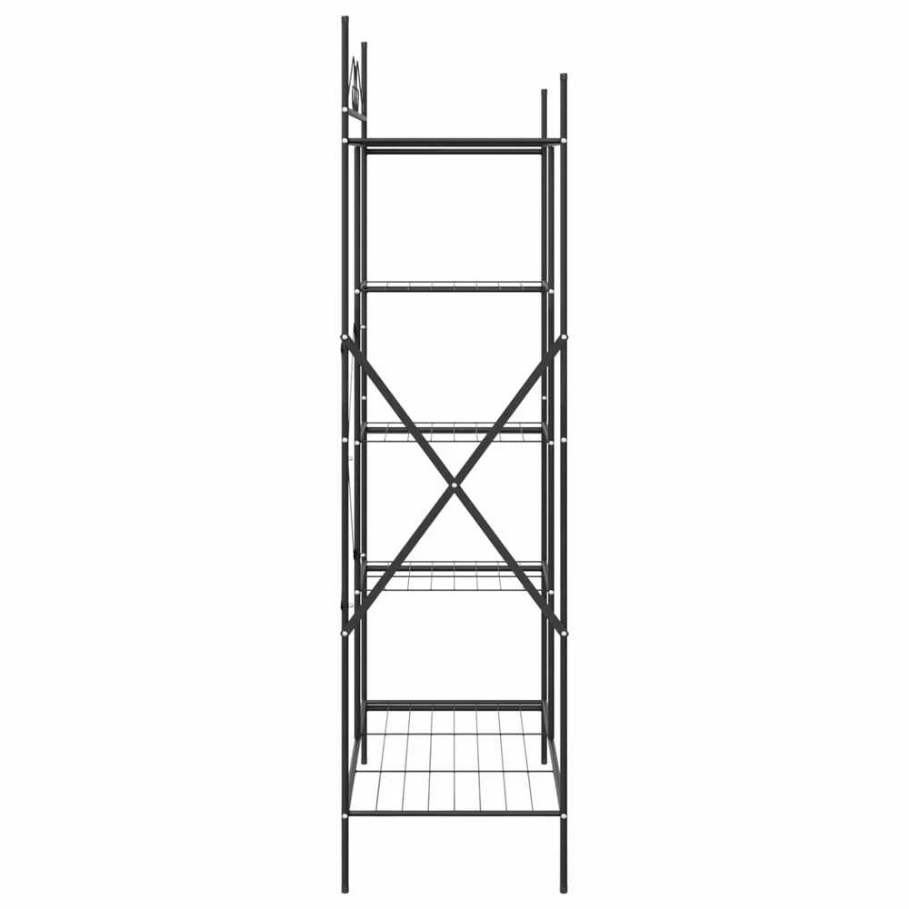 Atvira spinta su lentyna Juoda 104,5 x 45 x 172 cm Plienas
