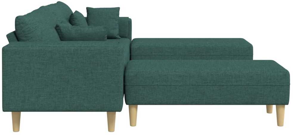 Sofa 3 vnt. Tamsiai žalia audinys