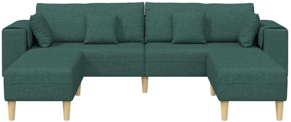 Sofa 3 vnt. Tamsiai žalia audinys