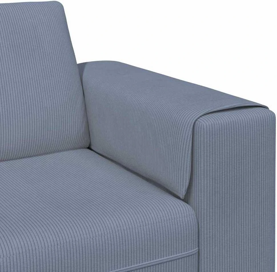 Sofa Mėlyna 250 x 77 x 76 cm Kordūrinis audinys