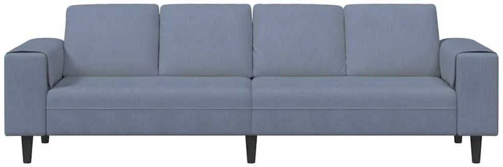 Sofa Mėlyna 250 x 77 x 76 cm Kordūrinis audinys