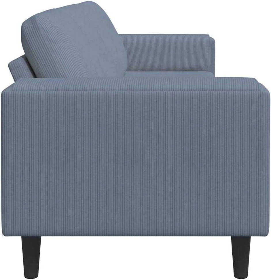 Sofa Mėlyna 250 x 77 x 76 cm Kordūrinis audinys