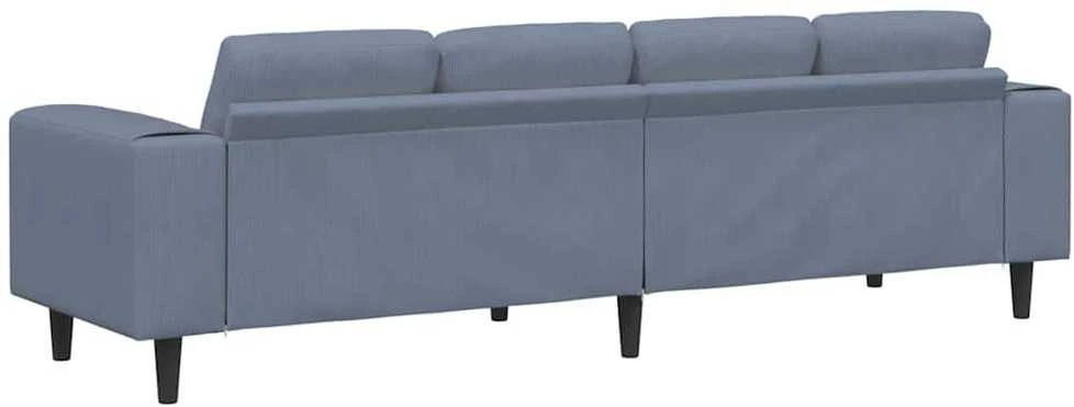 Sofa Mėlyna 250 x 77 x 76 cm Kordūrinis audinys