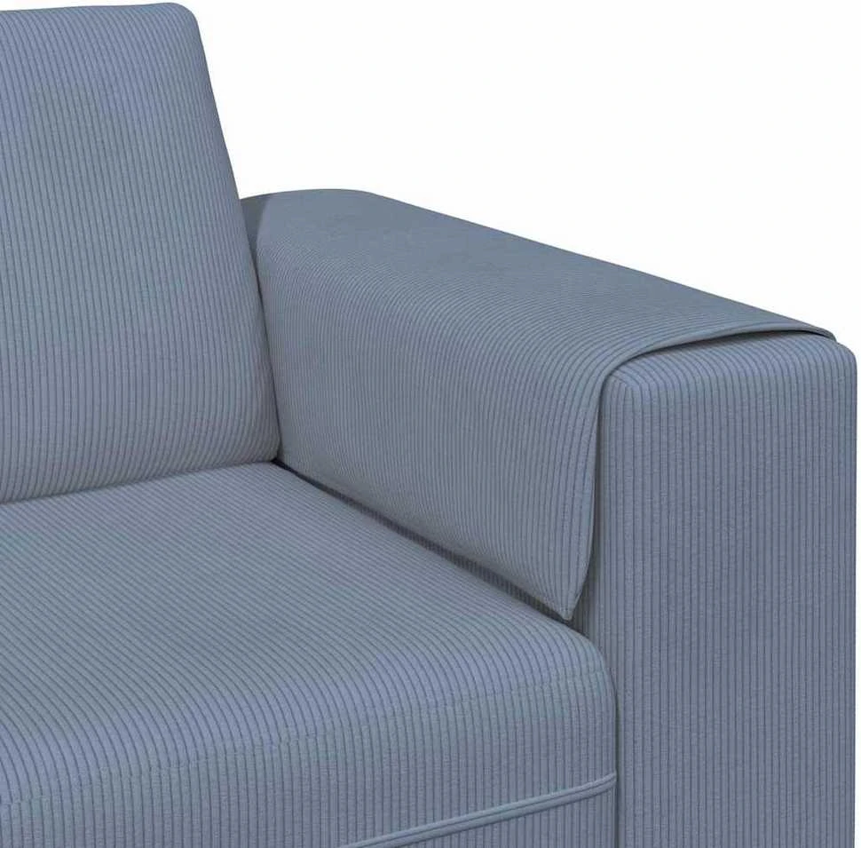Sofa Mėlyna 250 x 188 x 76 cm Kordūrinis audinys