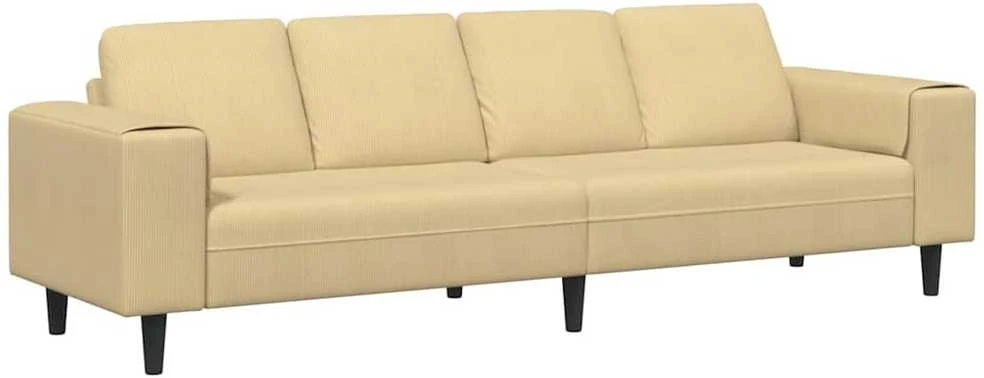 Sofa Pilkai žalia 250 x 77 x 76 cm Kordūrinis audinys