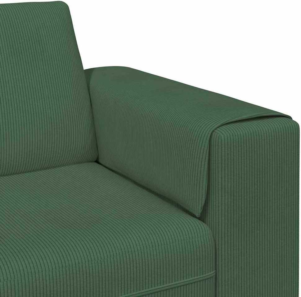 Sofa Tamsiai žalia 250 x 77 x 76 cm Kordūrinis audinys