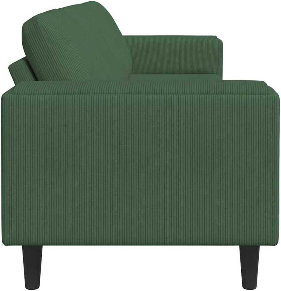 Sofa Tamsiai žalia 250 x 77 x 76 cm Kordūrinis audinys