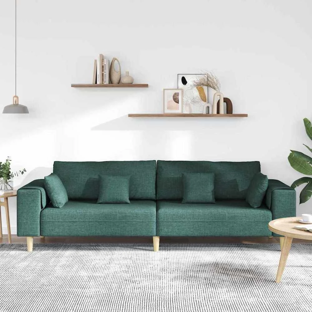 Sofa Tamsiai žalia 250 x 77 x 76 cm audinys