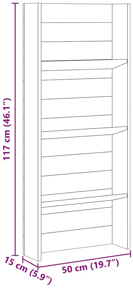 Augalo lentynos Ruda 50 x 15 x 117 cm