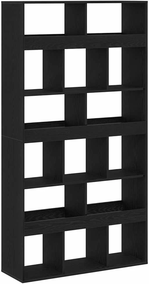 Knygų spinta 15 aukštų 100 x 33 x 187,5 cm Juodas ąžuolas