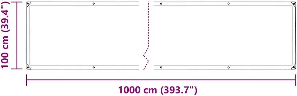augalų danga su ąselėmis 1x10 m PVC