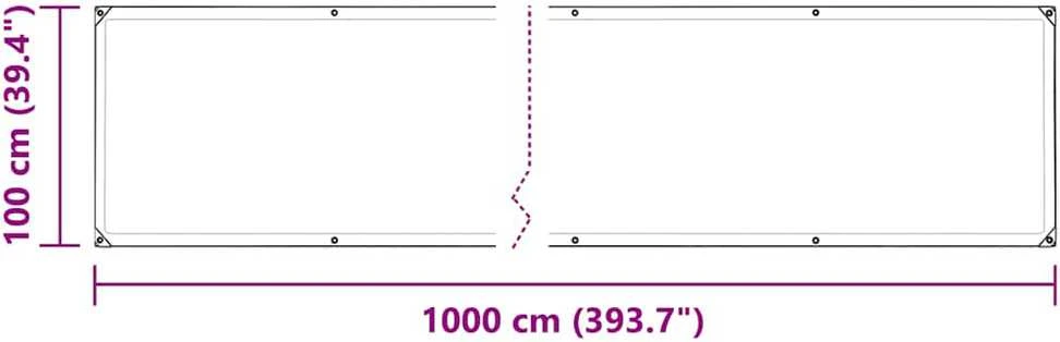 augalų danga su ąselėmis 1x10 m PVC