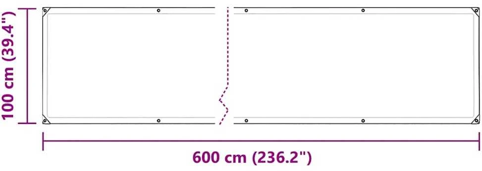 augalų danga su ąselėmis 1x6 m PVC