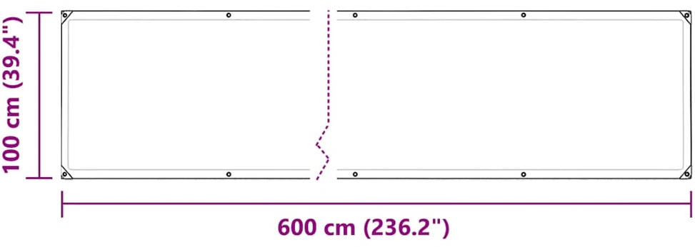 augalų danga su ąselėmis 1x6 m PVC