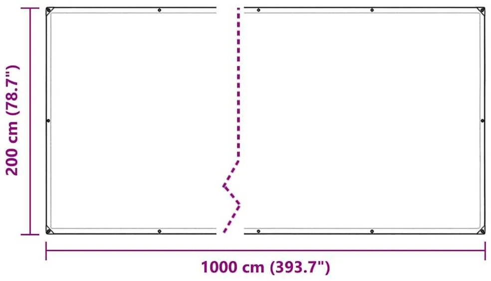 augalų danga su ąselėmis 2x10 m PVC
