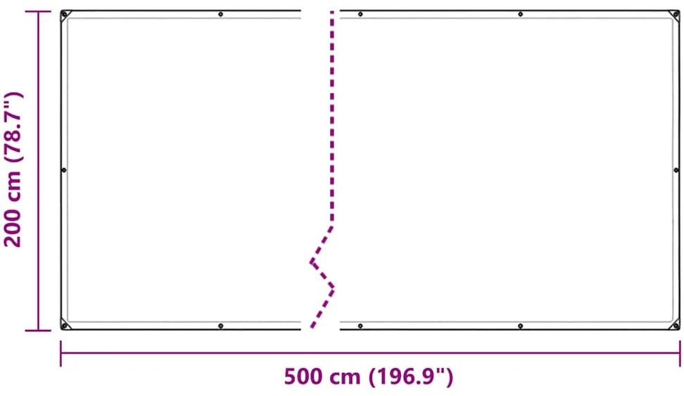augalų danga su ąselėmis 2x5 m PVC