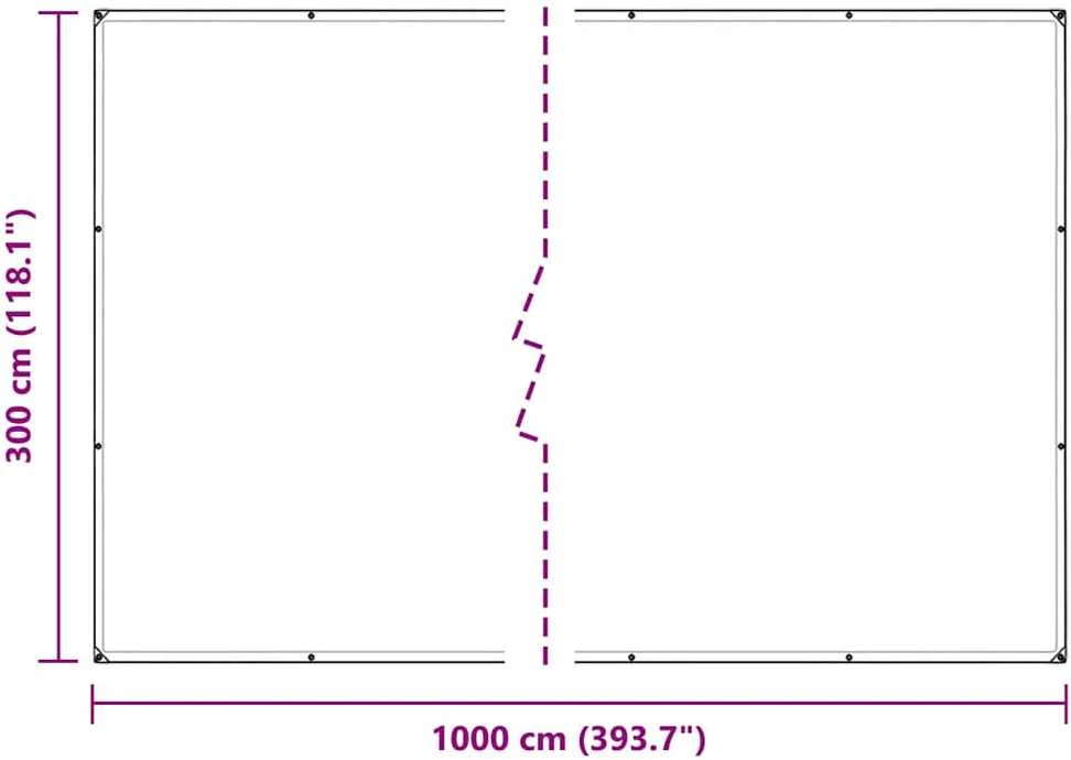 augalų danga su ąselėmis 3x10 m PVC