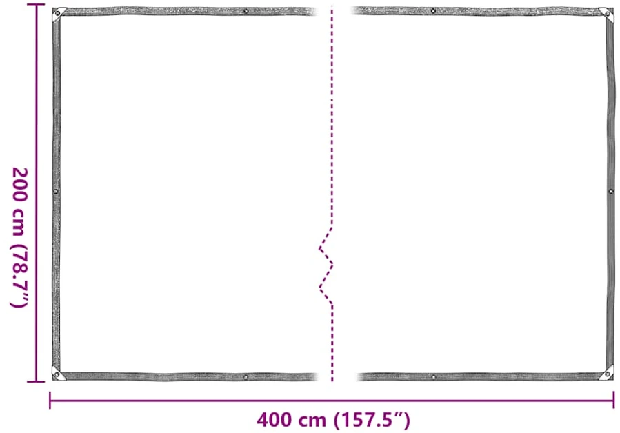 Augalų danga su kilpelėmis, 2x4 m, polietilenas