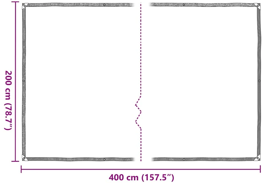 Augalų danga su kilpelėmis, 2x4 m, polietilenas