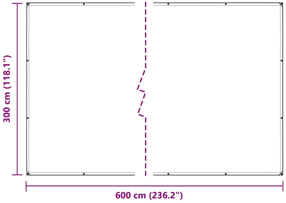 augalų dangtis su kilpomis 3x6 m PVC