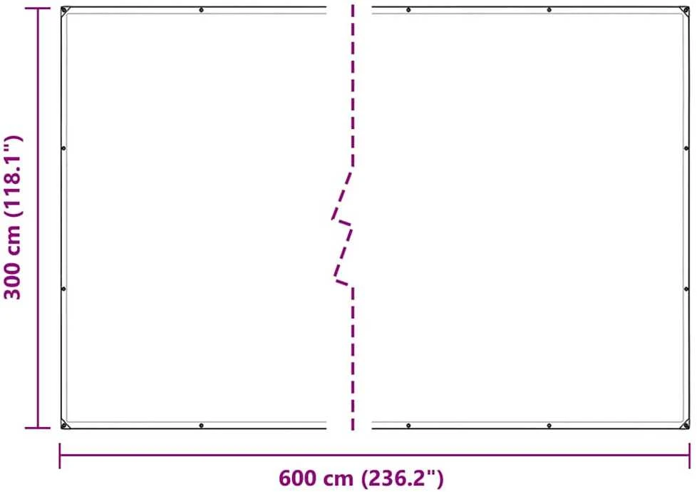 augalų dangtis su kilpomis 3x6 m PVC