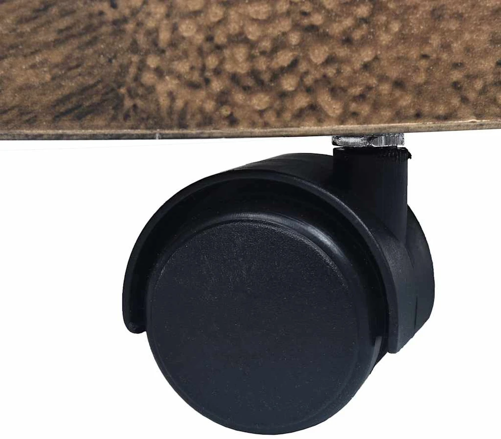 Augalų padėklai su ratukais, 6vnt., bronziniai, 30cm, plastikas
