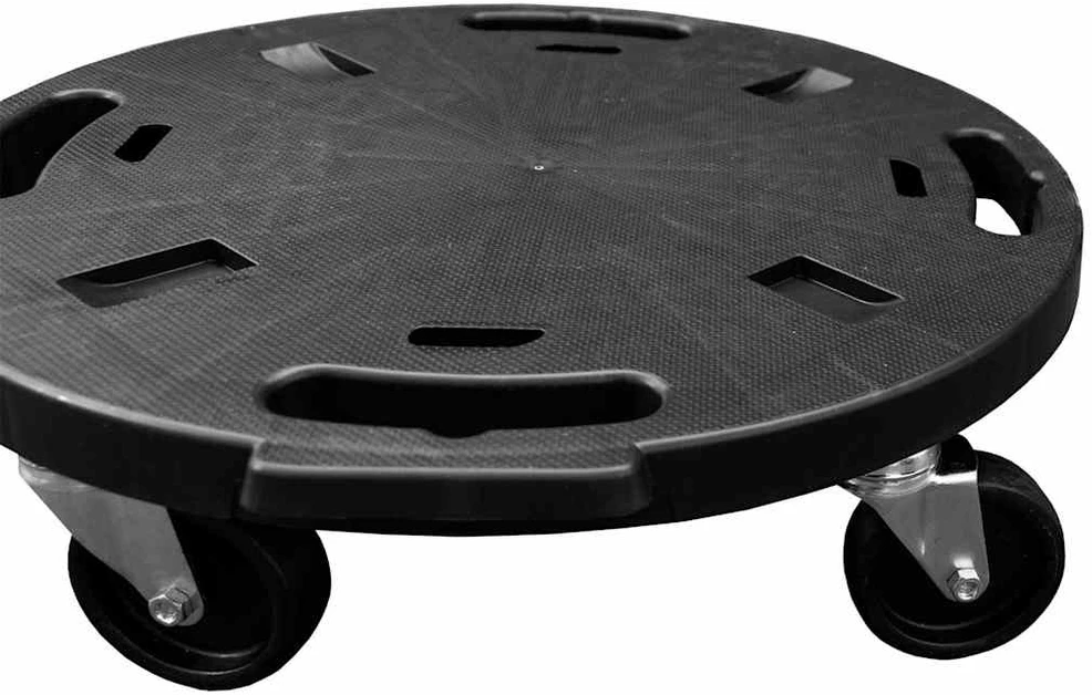 Augalų padėklas su ratukais, juodas, 40cm skersmens, 275kg