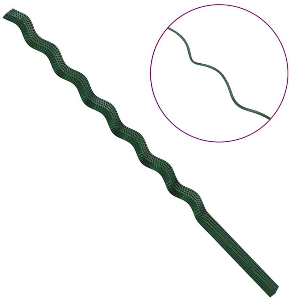 Augalų parama 50 vnt. Žalia 170 x 0,6 x 0,6 cm Plienas