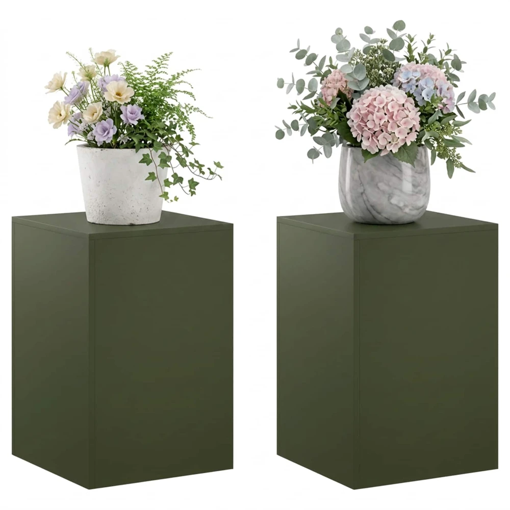 Augalų stovas 2 pcs Alyvuogių žalia 40 x 40 x 60 cm Plienas
