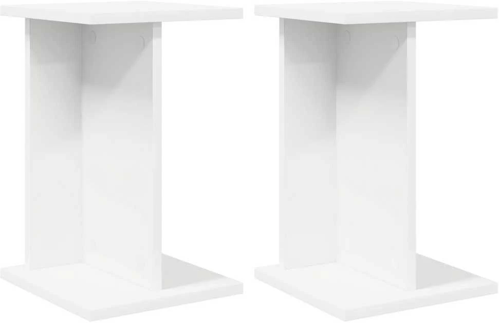 Augalų stovas 2 vnt. Balta 25 x 25,5 x 40,5 cm Apdirbta mediena