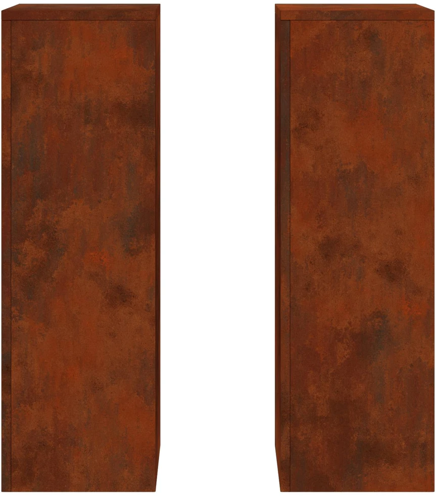Augalų stovas 2 vnt. Rūdijanti 24 x 24 x 75 cm