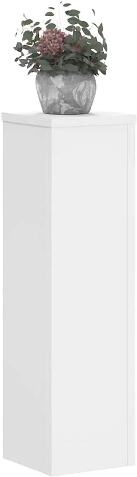 Stovai augalams, 2vnt., balti, 17x17x60cm, apdirbta mediena