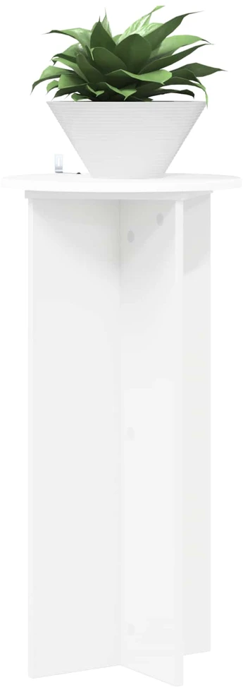 Augalų stovas 2 vnt. Balta Ø40 x 80 cm Apdirbta mediena