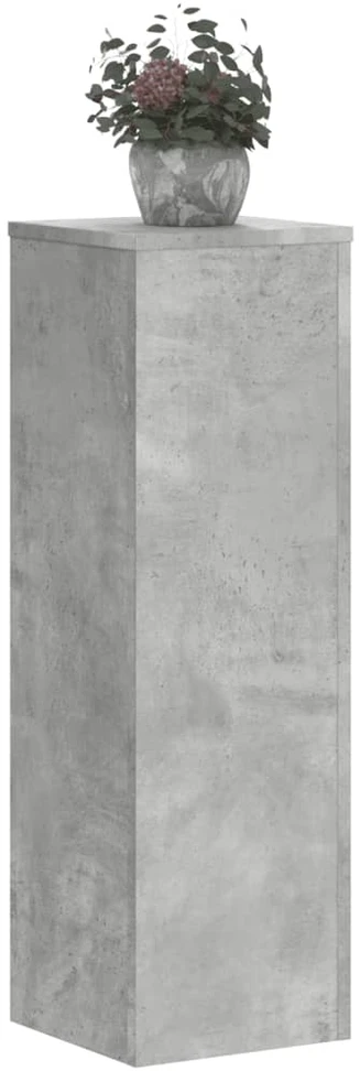 Stovai augalams, 2vnt., betono, 25x25x80cm, apdirbta mediena