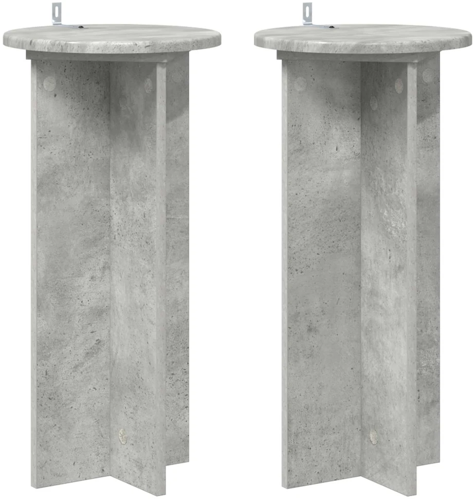 Augalų stovas 2 vnt. Betono pilka 29,5 x 29,5 x 60 cm