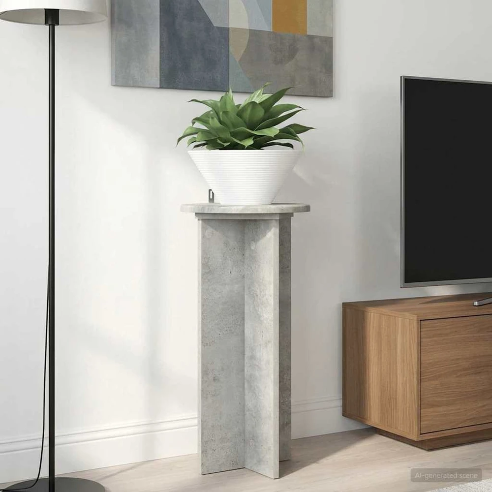 Augalų stovas 2 vnt. Betono pilka 29,5 x 29,5 x 60 cm