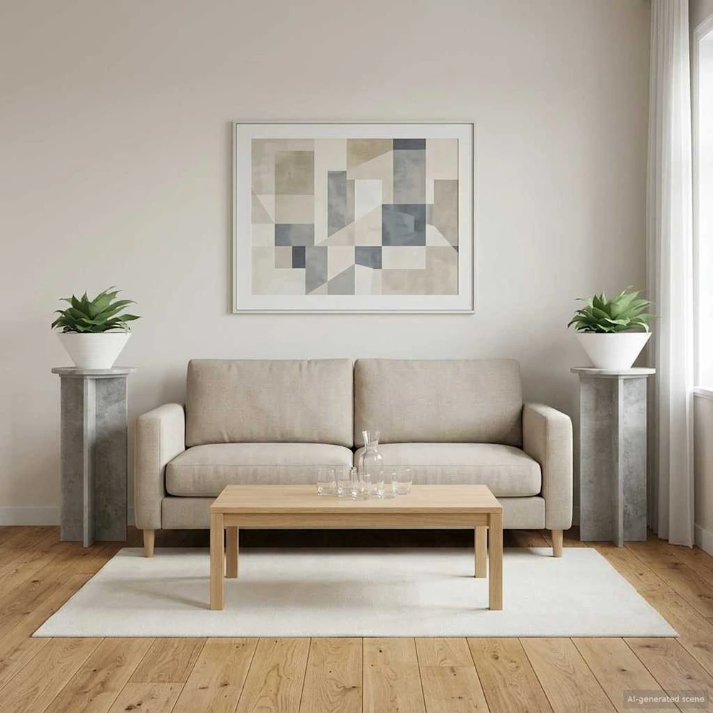 Augalų stovas 2 vnt. Betono pilka 29,5 x 29,5 x 60 cm
