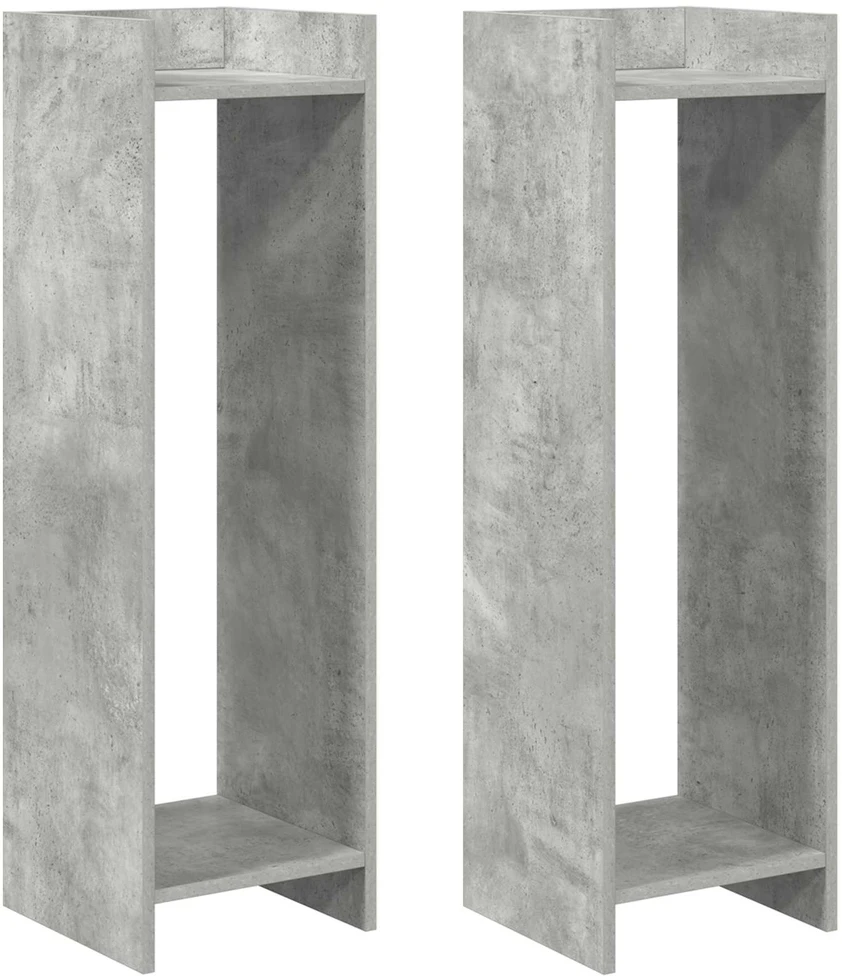 Augalų stovas 2 vnt. Betono pilka 30 x 30 x 100 cm