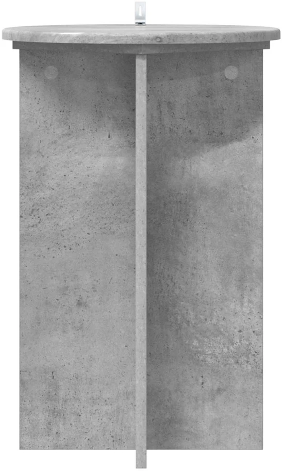Augalų stovas 2 vnt. Betono pilka Ø40 x 60 cm Apdirbta mediena