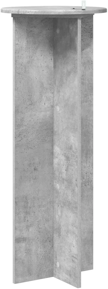 Augalų stovas 2 vnt. Betono pilka Ø40 x 100 cm Apdirbta mediena