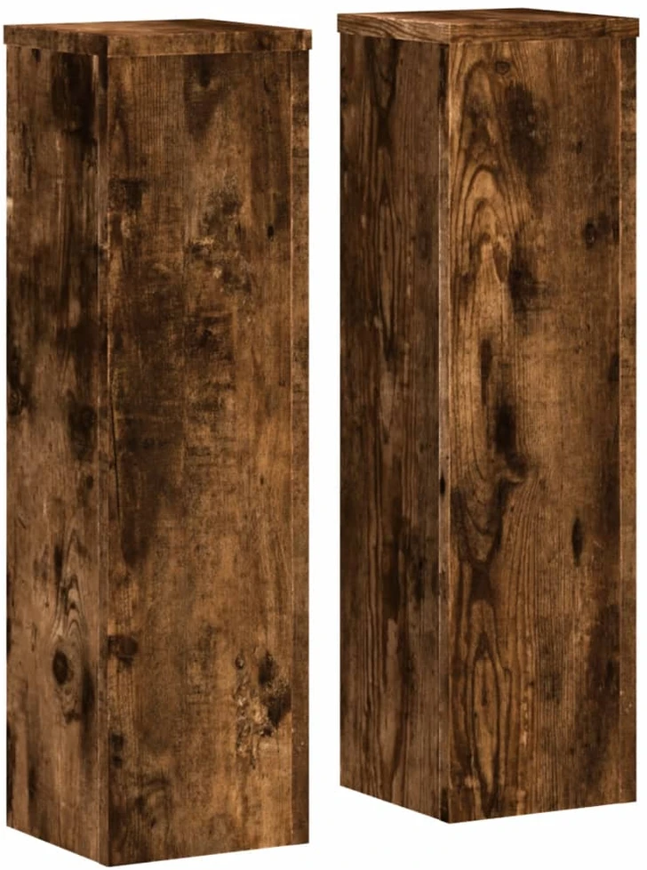 Stovai augalams, 2vnt., dūminiai, 17x17x60cm, apdirbta mediena