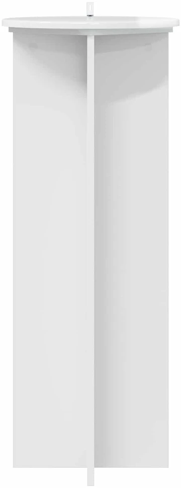 Augalų stovas 2 vnt. Itin blizgi balta Ø40 x 100 cm