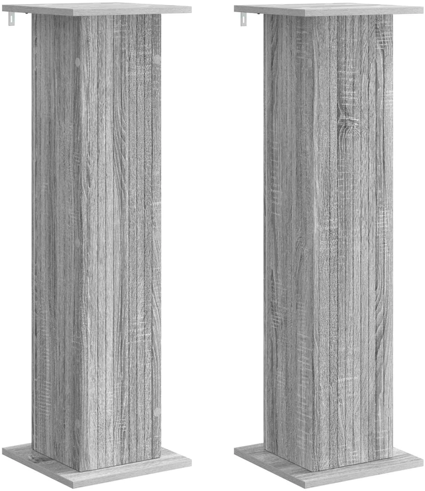 Augalų stovas 2 vnt. Pilka sonoma ąžuolo 30,5 x 30 x 100,5 cm