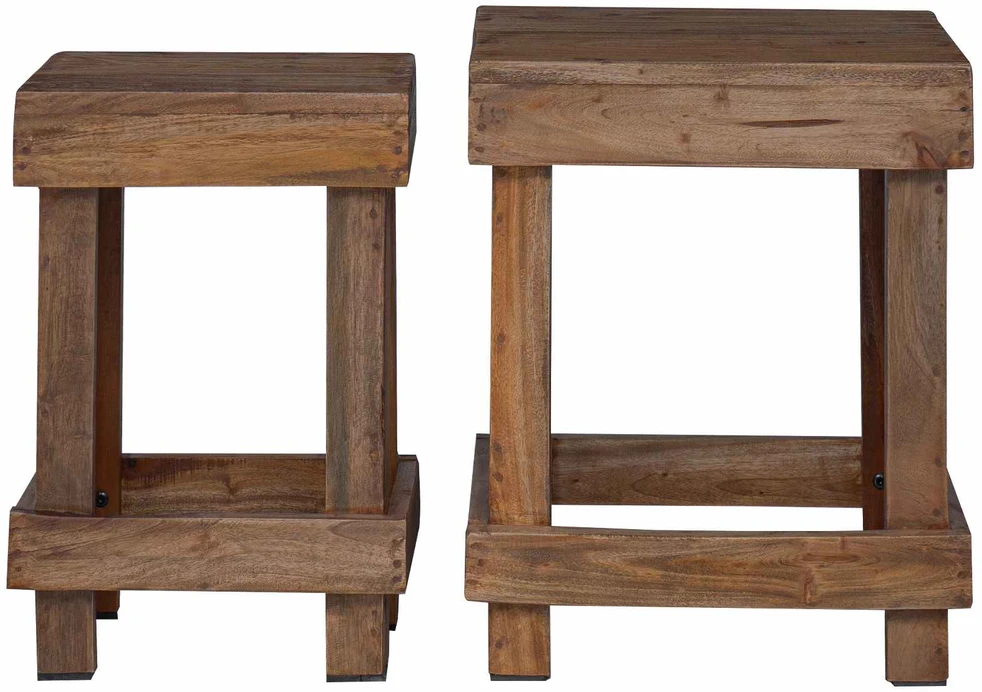 Augalų stovas 2 vnt. Ruda 70 x 11 x 27 cm Mahogany Medis