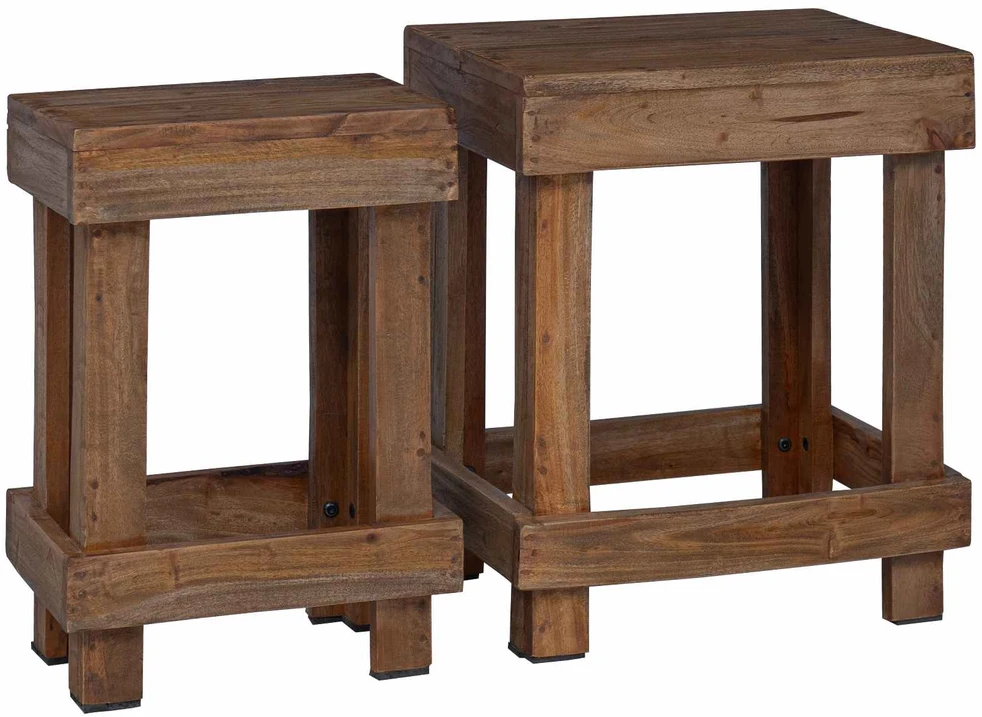 Augalų stovas 2 vnt. Ruda 70 x 11 x 27 cm Mahogany Medis