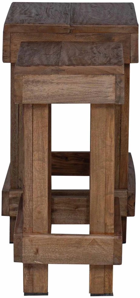 Augalų stovas 2 vnt. Ruda 70 x 11 x 27 cm Mahogany Medis